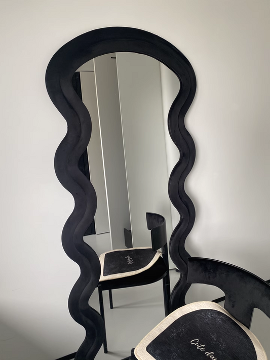 Velvet Colorful Floor Mirror
