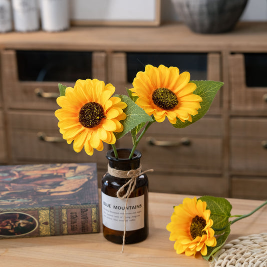 Artificial Sun Flower Stem, Pack of 6