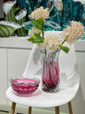 Kwanzan Cherry Glass Vase Set With Fruit Bowl