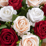 Artificial Flannelette Pearl Rose, Pack of 5