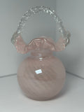 Elegant Pink Handbag Glass Vase