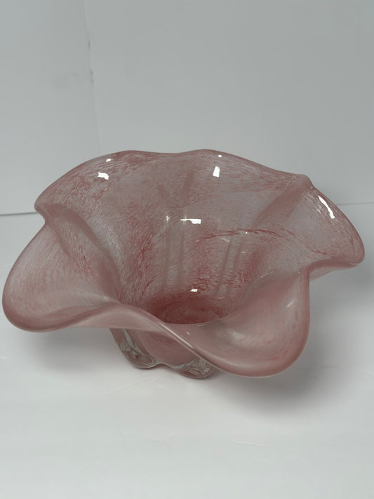 Nebula Pink Glass Fruit Bowl