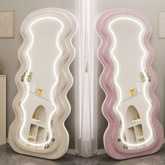 Velvet Colorful LED Floor Mirror – 3 Color Options