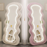 Velvet Colorful LED Floor Mirror – 3 Color Options