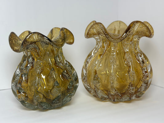 Gold Volcano Glass Vase Set
