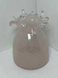 Pink Ice Sculpture Glass Vase