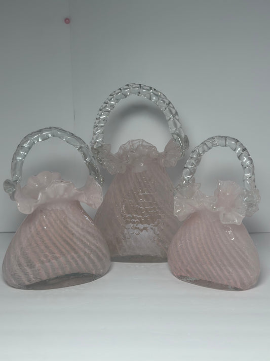 University Pink Handbag Glass Vase Set