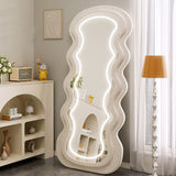 Velvet Colorful LED Floor Mirror – 3 Color Options