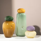 Mushroom Multicolor Glass Vase Set