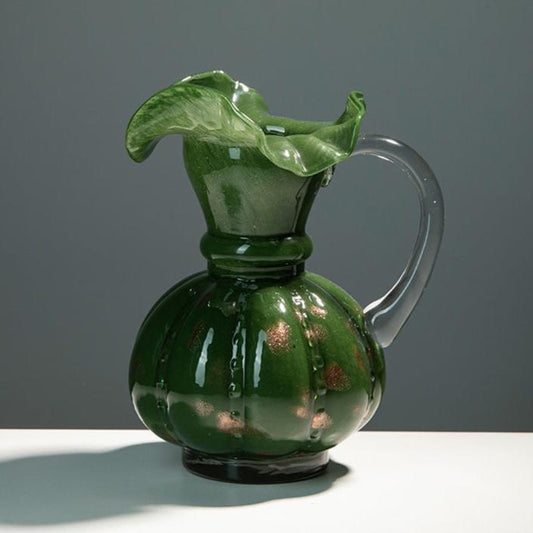 Green Egg Glass Vase Pitcher