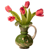 Green Egg Glass Vase Pitcher