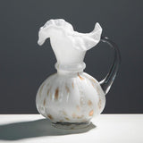 Ivory Egg Glass Vase Pitcher
