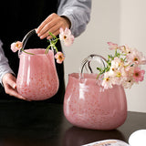 Strawberry Polka Dot Handbag Glass Vase Set