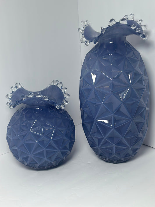 Pineapple Amethyst Shaped Glass Vase Set