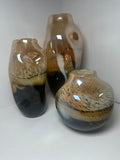 Tiger's Eye Glass Vase Set