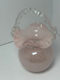 Elegant Pink Handbag Glass Vase