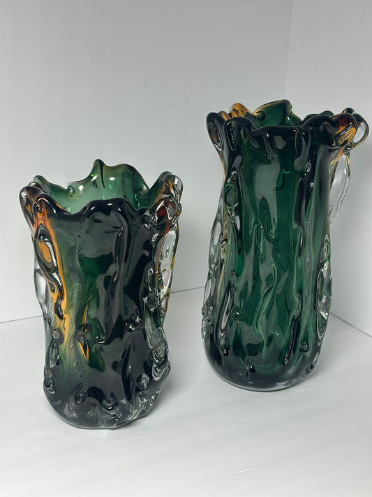 Verde Forest Glass Vase Set