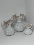 Bianca Egg Glass Vase Pitcher Set