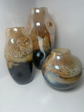 Tiger's Eye Glass Vase Set