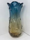 Azul Oro Glass Vase With Fruit Bowl