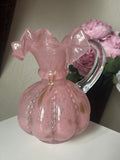 Pink Egg Glass Vase Pitcher