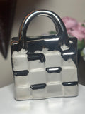 Chrome Handbag Ceramic Vase