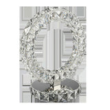 Circle Shaped Stainless Steel LED K9 Crystal Desk Lamp