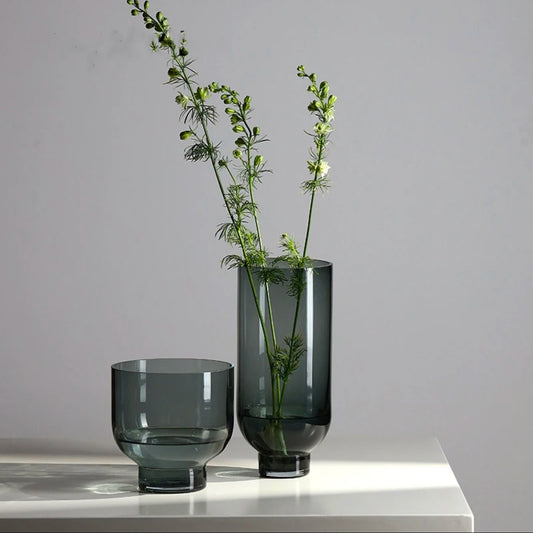 Petunia Magic Glass Vase Set with Fruit Bowl