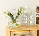 Handbag Clear Glass Vase