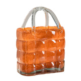 Handbag Orange Glass Vase