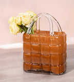 Handbag Orange Glass Vase