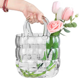 Handbag Smoke Gray Glass Vase