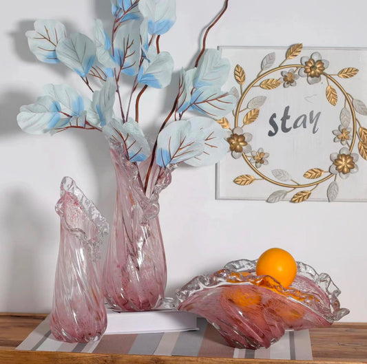 Balos Bay Sand Vase Set With Fruit Bowl