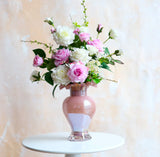 Heart Plush Glass Vase