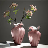 Atticus Pink Glass Vase Set