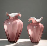 Atticus Pink Glass Vase Set