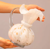 Ivory Egg Glass Vase Pitcher