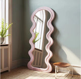 Velvet Colorful Floor Mirror