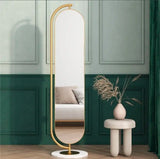 Full-Length Rotating Dressing Mirror with Marble Base Finish