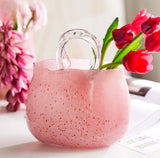 Strawberry Polka Dot Handbag Glass Vase Set