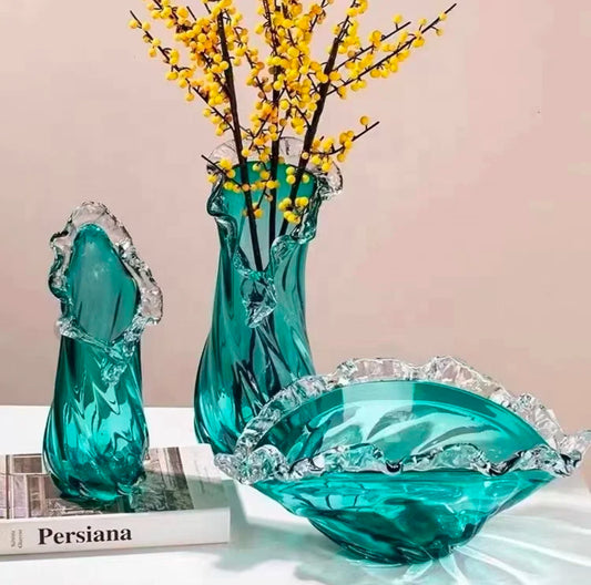 Aqua’s Aquarium Glass Vase Set with Fruit Bowl