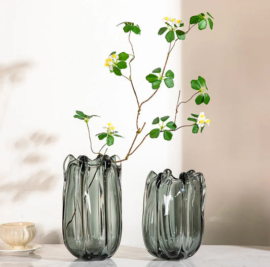 Midnight Moon Glass Vase Set