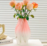 Rose Wave Glass Vase