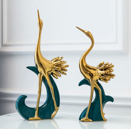 CraneGold Decor Ornament