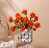 Chrome Handbag Ceramic Vase