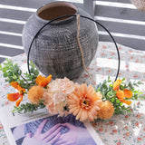 Chrysanthemum Orange Wreath