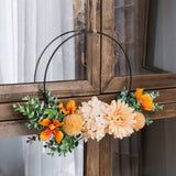 Chrysanthemum Orange Wreath