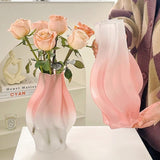 Rose Wave Glass Vase