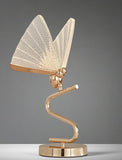 Butterfly LED Acrylic Gold Clear Desk Lamp