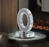 Circle Shaped Stainless Steel LED K9 Crystal Desk Lamp